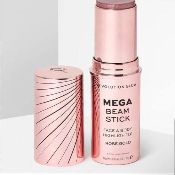 Revolution mega beam stick face & body highlighter rose gold - Picture 1 of 3